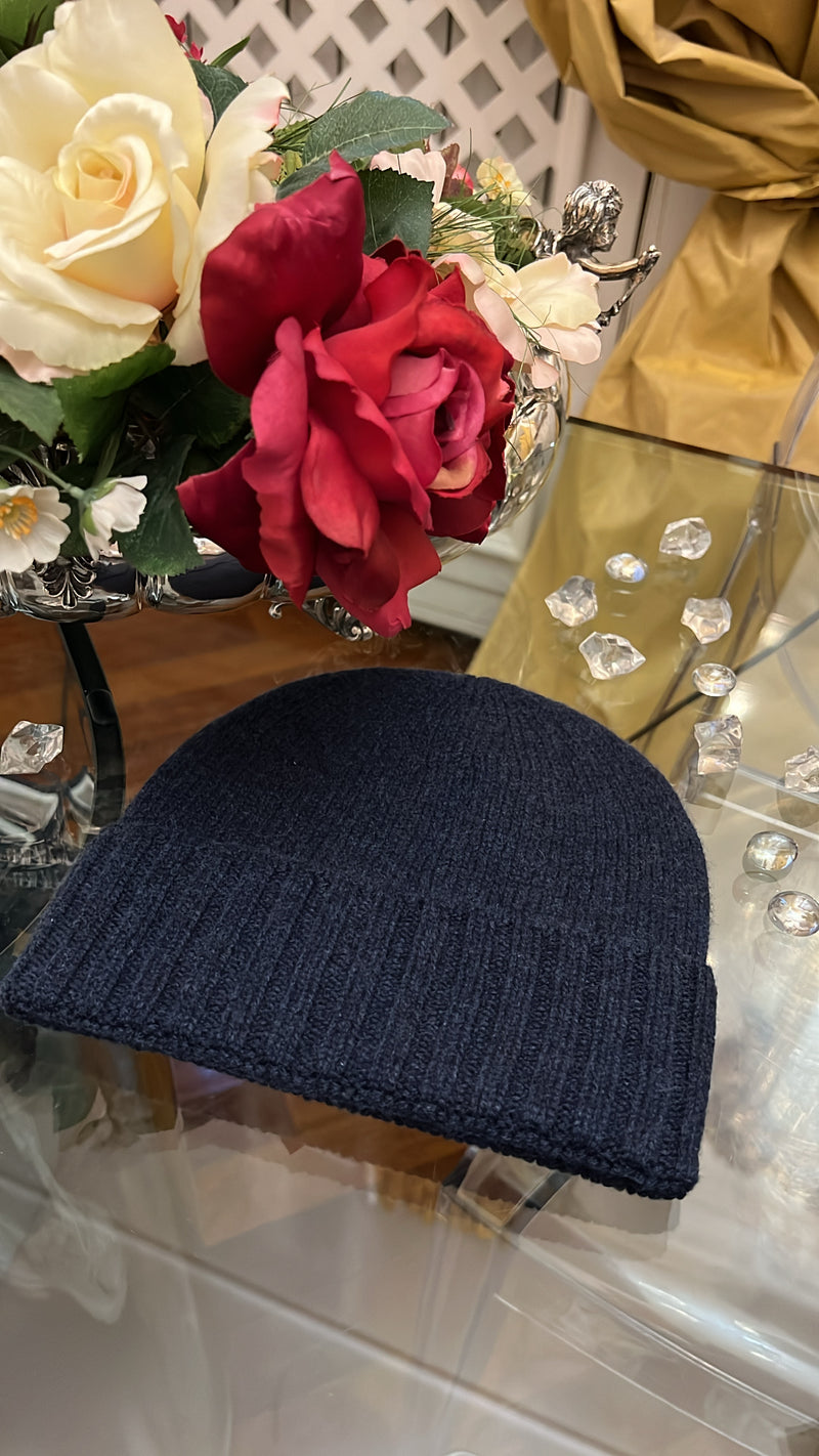 CAPPELLO MEZZA COSTA BLU COSMO | 100% CASHMERE