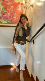 MAXI TRIANGOLO CAMMELLO | 100% CASHMERE
