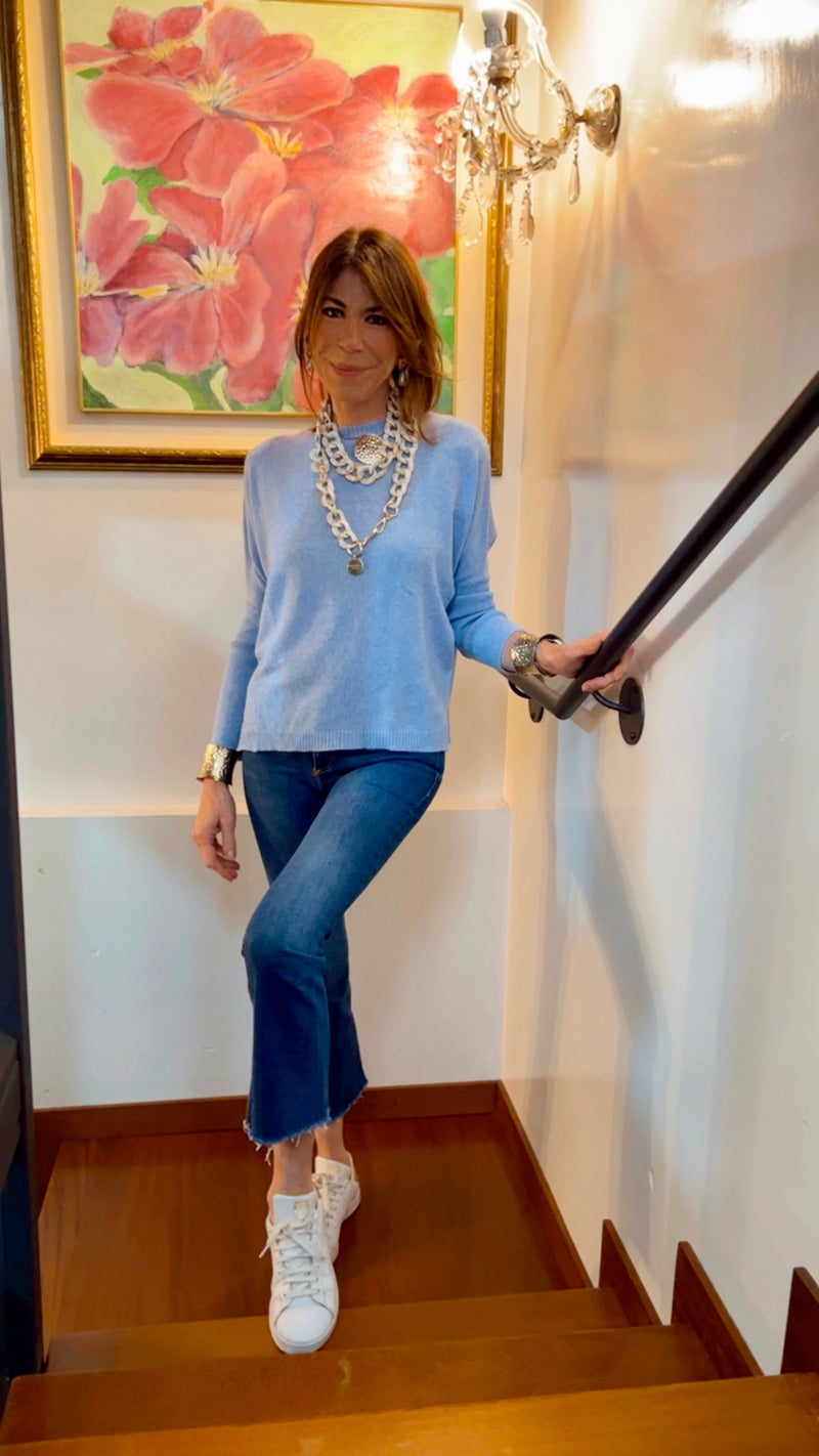 L'EASY CHIC CHE RISOLVE TUTTO 🖤 AZZURRO RAFFINATO SUBLIME