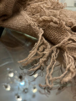 Lo scialle GRUNGE frange frisè BROWN | 100% CASHMERE 🖤