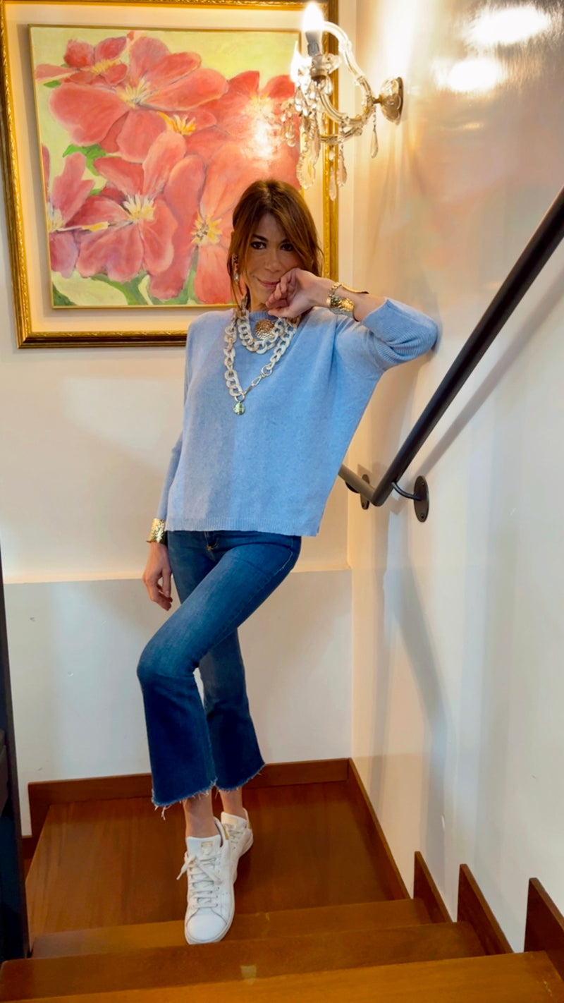 L'EASY CHIC CHE RISOLVE TUTTO 🖤 AZZURRO RAFFINATO SUBLIME