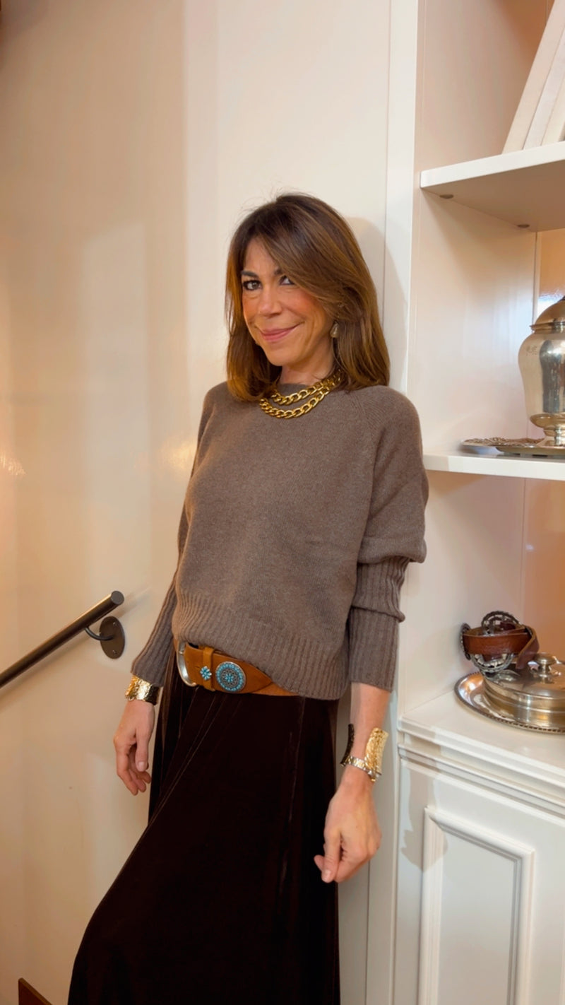 IL BOLERO MARRON "HAUTE COUTURE" | 100% CASHMERE