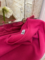 PONCHO CON FRANGE SCAMOSCIATE FUCSIA BUBBLE SHOCKING | 100% CASHMERE