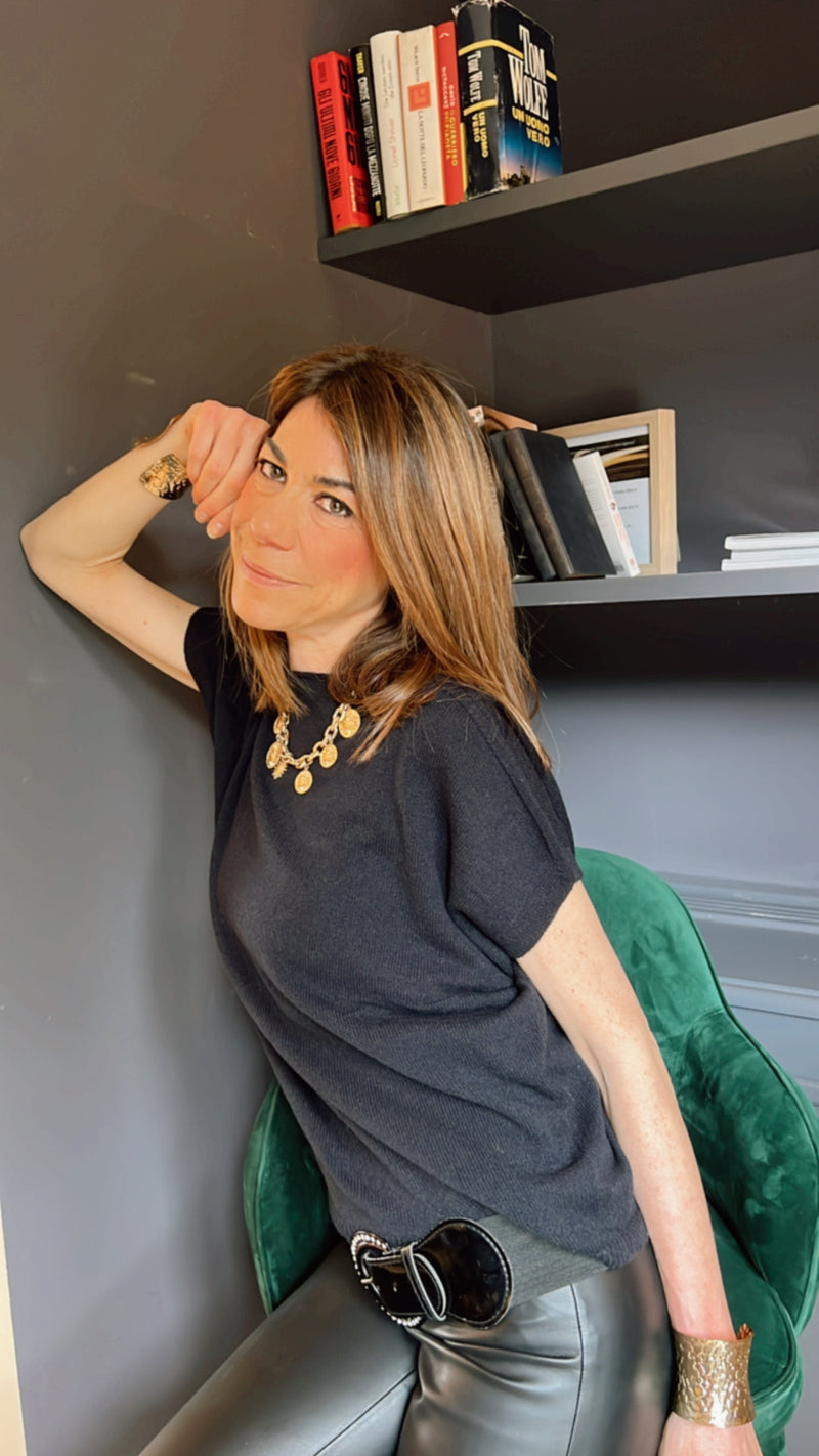IL BON BON BLU MARINE | 100% CASHMERE
