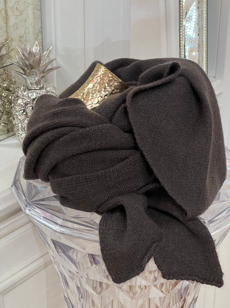 MAXI TRIANGOLO "TARTUFO DI CASHMERE 🖤 TESTA DI MORO"  100% CASHMERE SU ORDINAZIONE SPEDIZIONE DA METÀ OTTOBRE