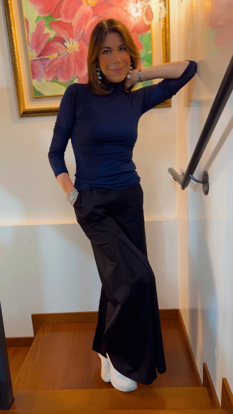 LA BASE VELATA BLU CON COLLO ALTO 🖤 LA BASE PERFETTA