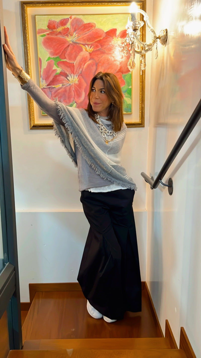 IL PONCHO GRUNGE MULTICOLOR EDIZIONE SPECIALE | 100% CASHMERE