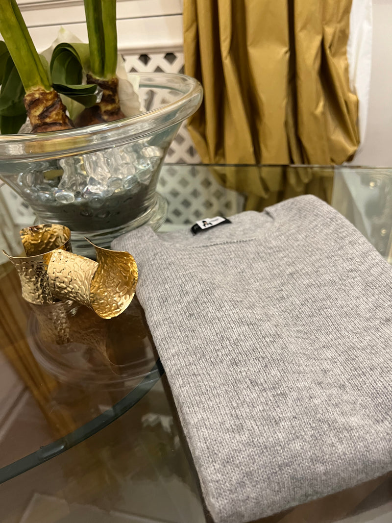 LO STILOSO GIROCOLLO GRIGIO | 100% CASHMERE