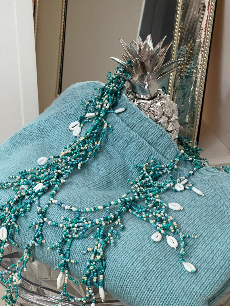 IL BOLERO AZZURRO ISLAND PARADISE | 100% CASHMERE - Spedizione a partire da fine ottobre