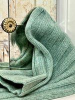 Scaldacollo a coste VERDE | 100% CASHMERE