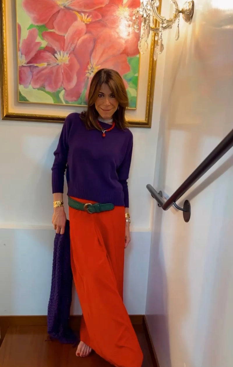 IL BOLERO MELANZANA| 100% CASHMERE