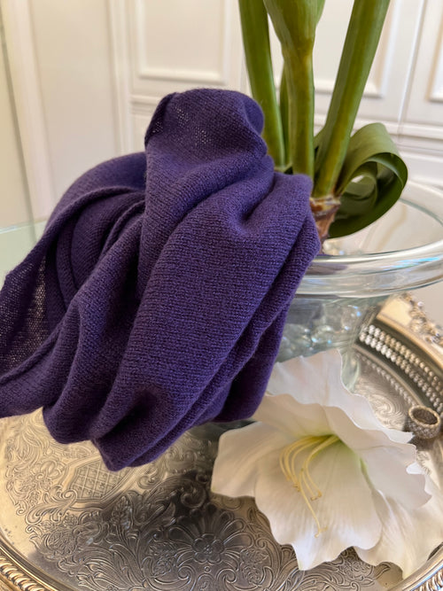 SCALDACOLLO NUVOLA VIOLA 100% CASHMERE