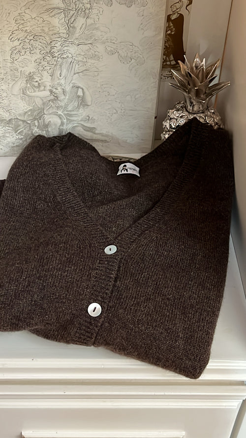 PIUMA IL CARDIGAN OVERSIZE ❤ CIOCCOLATO