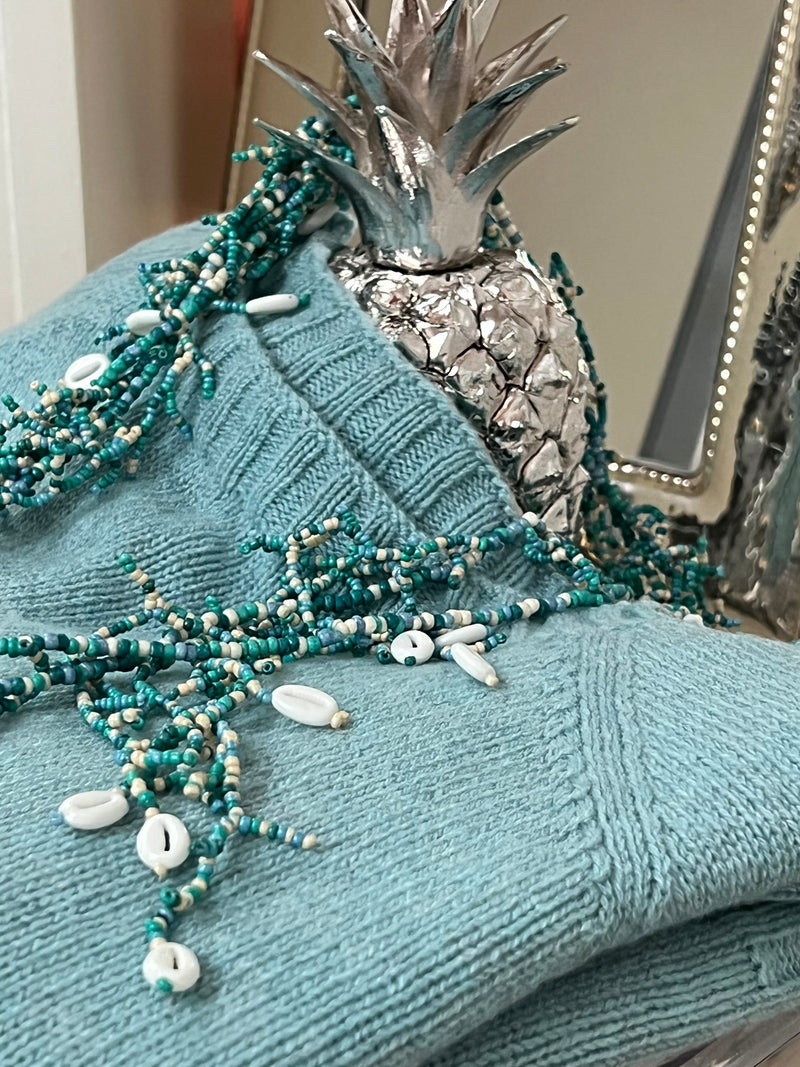 IL BOLERO AZZURRO ISLAND PARADISE | 100% CASHMERE - Spedizione a partire da fine ottobre
