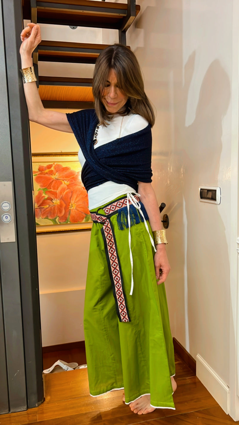 STOLA CASHMERE BLU MARINE & PUNTO LUCE BLUETTE