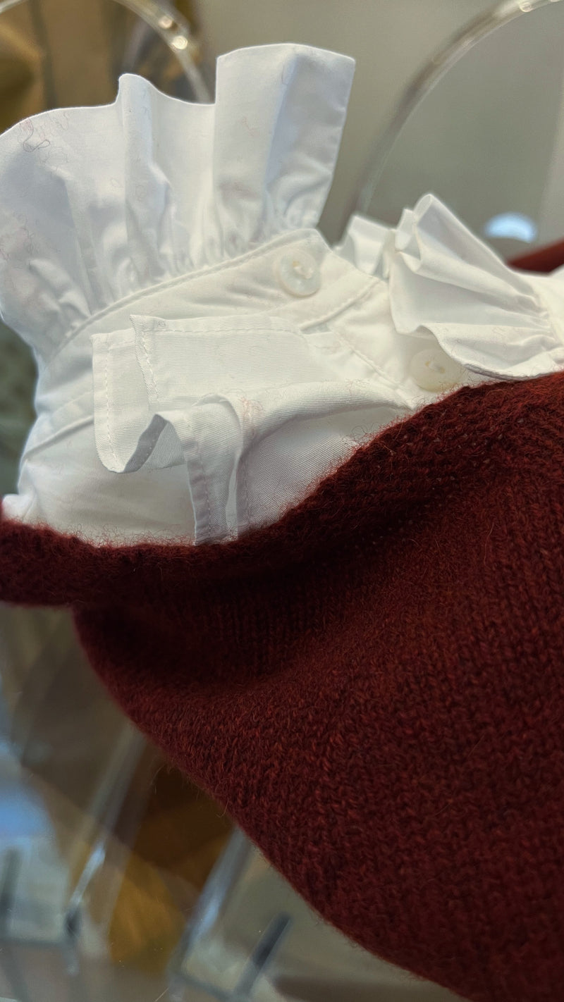 Il PONCHOSO BORDEAUX IMPERIALE  | Il Poncho Sfizioso 100% cashmere