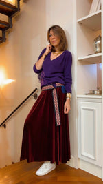 SUPER PIUMA EASY FIT SCOLLO V 🖤 VIOLA GLAMOUR