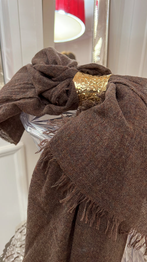 La Nuvoletta da Borsetta TERRA D'OMBRA MELANGE | 100% cashmere