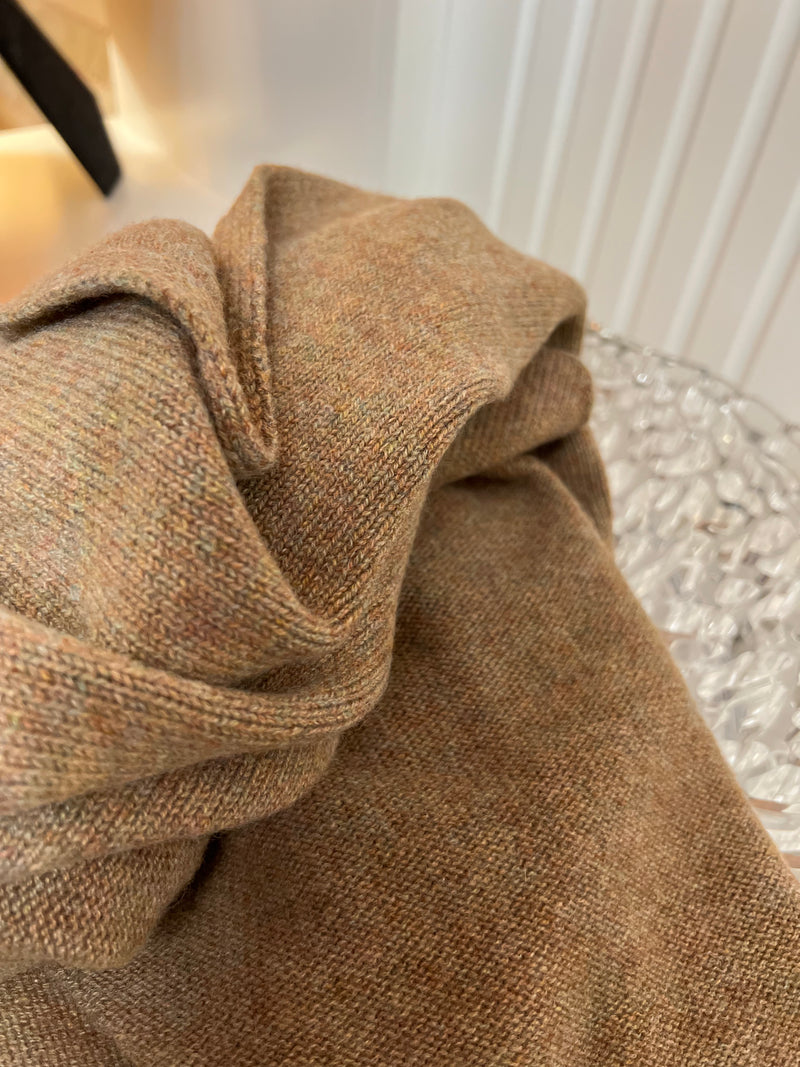 MAXI TRIANGOLO ACERO 100% CASHMERE