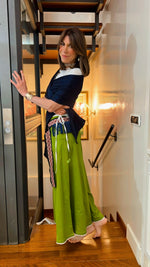 STOLA CASHMERE BLU MARINE & PUNTO LUCE BLUETTE