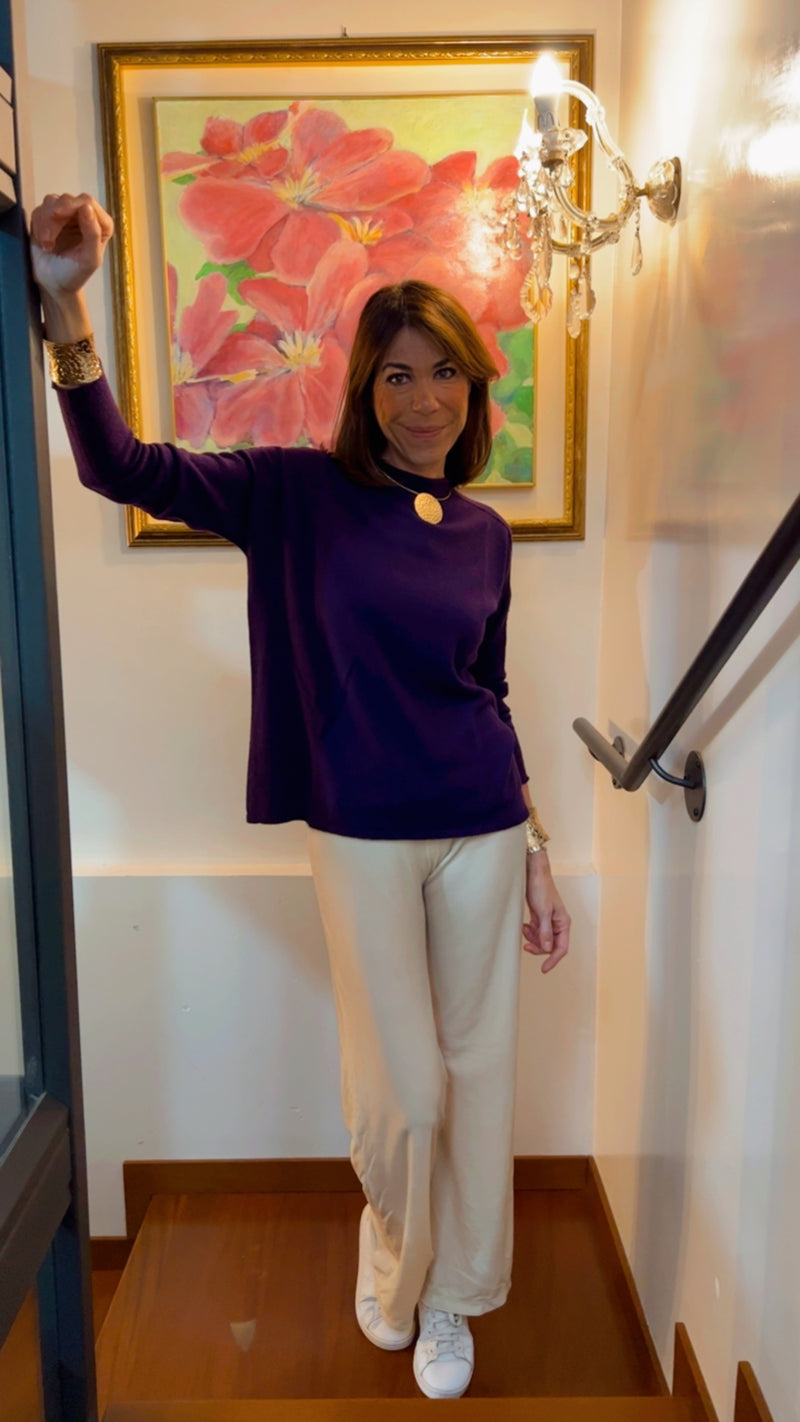BIG LOVE VIOLA GLAMOUR | 100% CASHMERE
