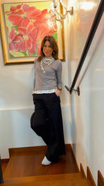 Il Jersey Fiammato “STEEL SEDUCTION” | 100% cashmere