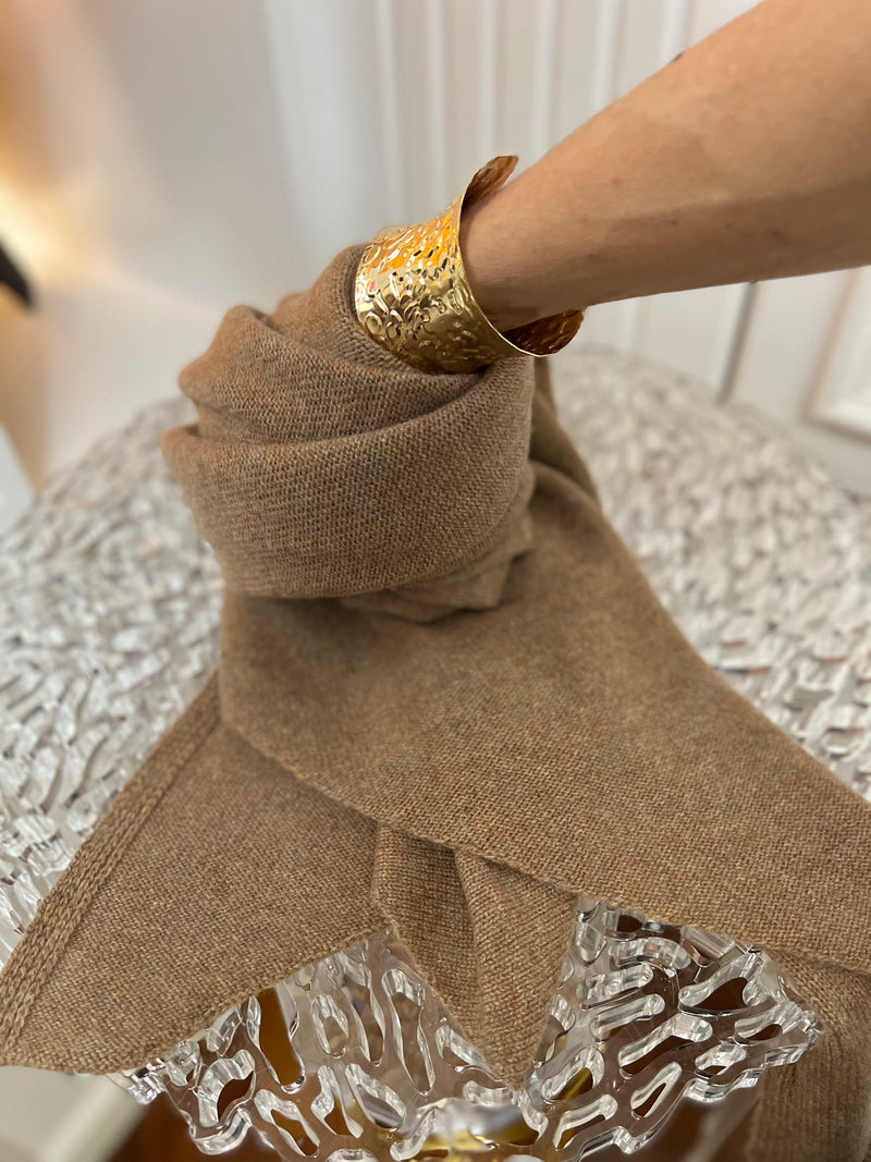 MAXI TRIANGOLO ACERO 100% CASHMERE