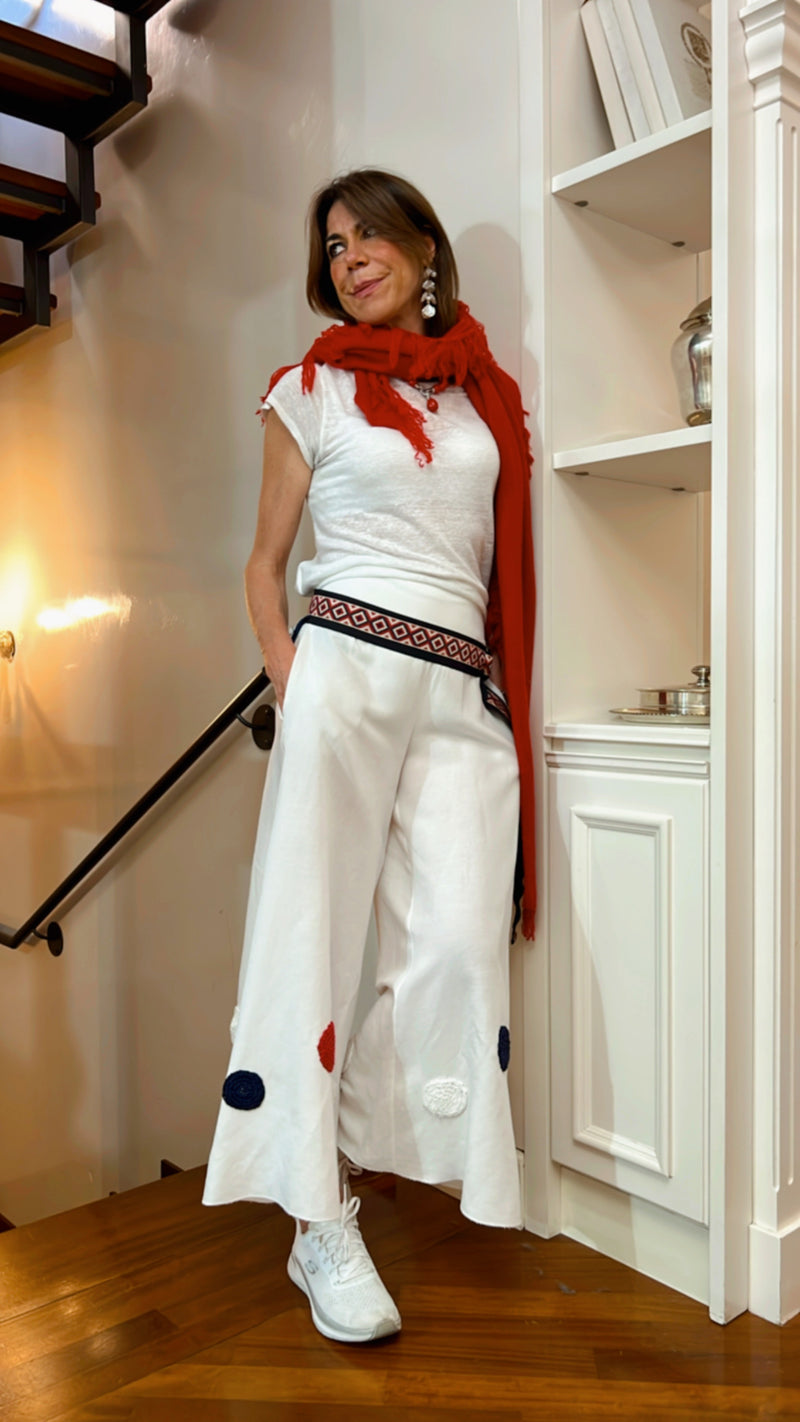 Lo scialle GRUNGE frange frisè ROSSO | 100% CASHMERE