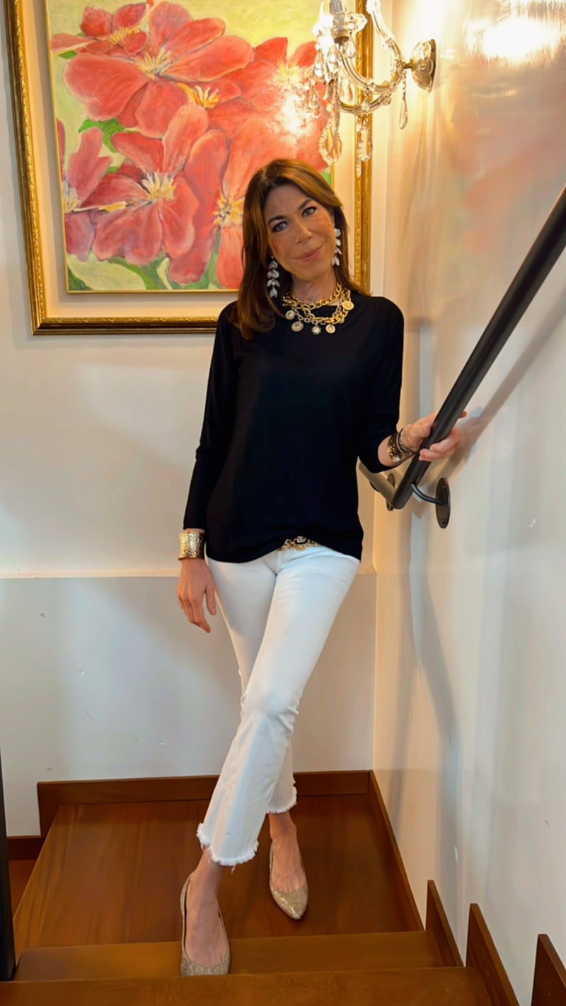 IL VELO DI CASHMERE "NERO" 🖤 LA BASE PERFETTA 100% CASHMERE