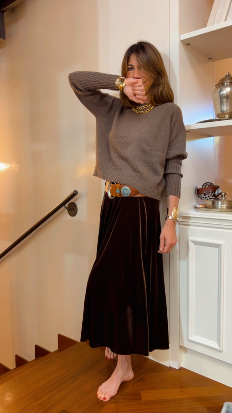 IL BOLERO MARRON "HAUTE COUTURE" | 100% CASHMERE