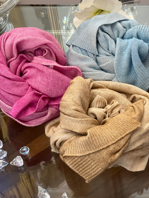 LA SCIARPA AEROGRAFATA 🖤 ROSA SUBLIME "Glamour assoluto e senza tempo"