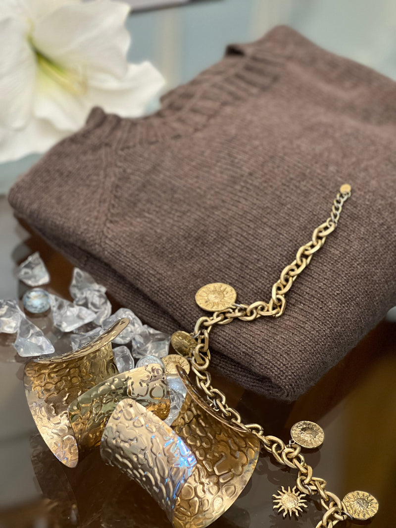 IL BOLERO MARRON "HAUTE COUTURE" | 100% CASHMERE