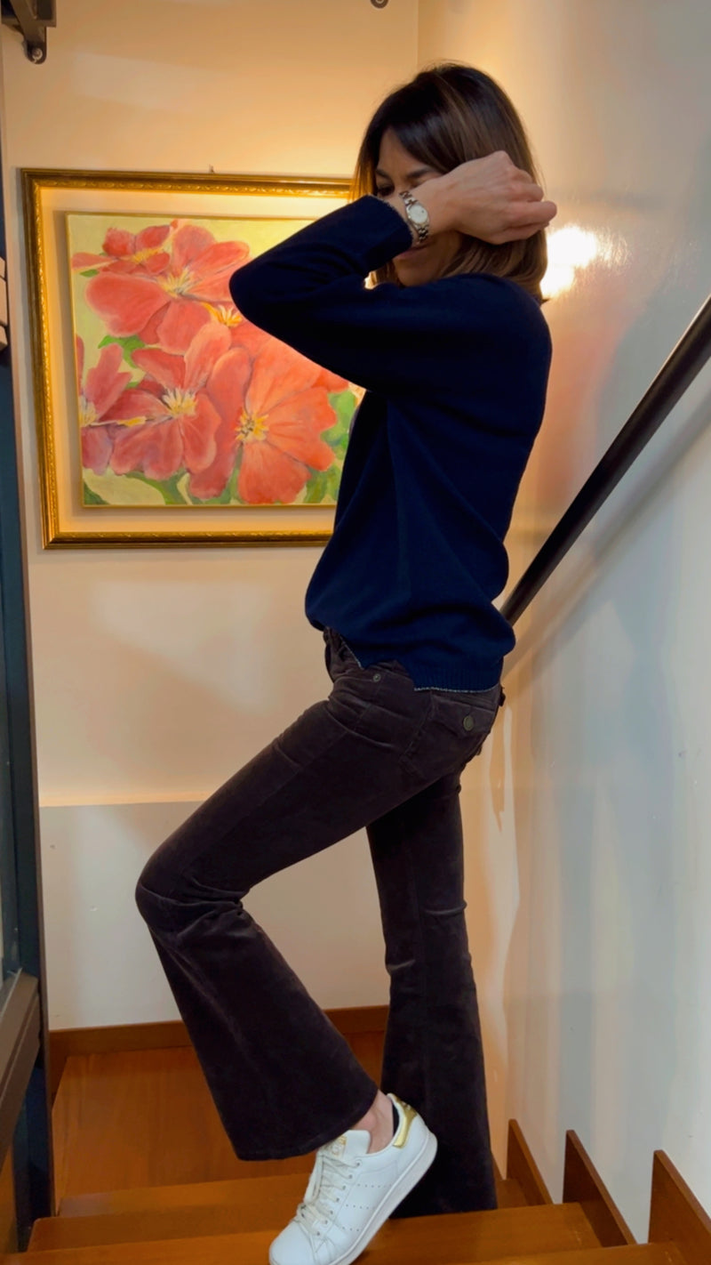 GIROCOLLO BLU CON PROFILO LUREX