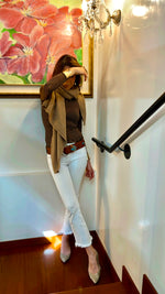 MAXI TRIANGOLO CAMMELLO | 100% CASHMERE