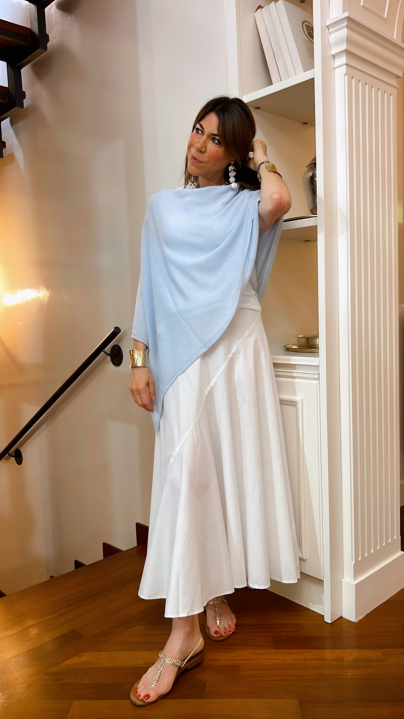 IL SALVIFICO AZZURRO ACQUA | 100% CASHMERE