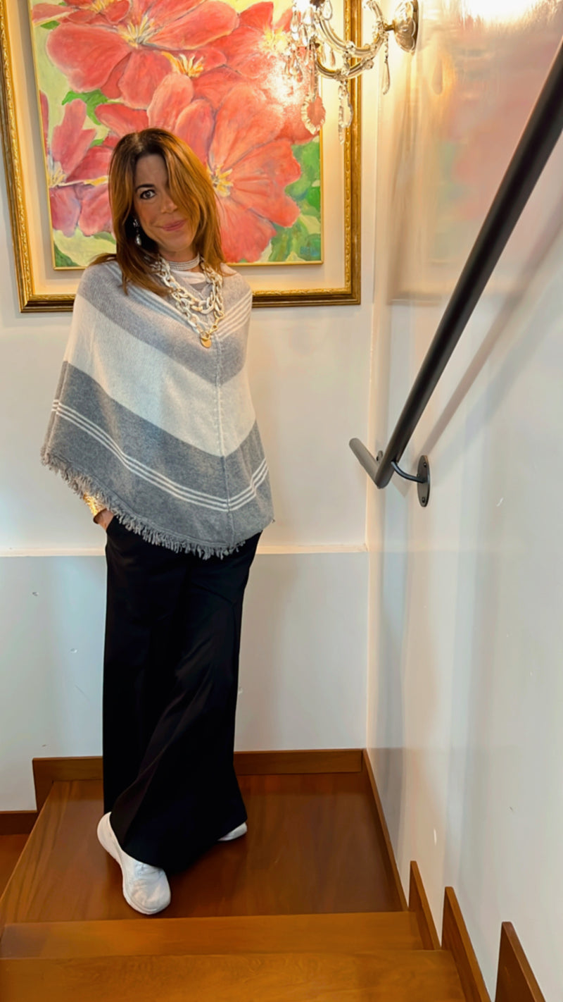 IL PONCHO GRUNGE MULTICOLOR EDIZIONE SPECIALE | 100% CASHMERE