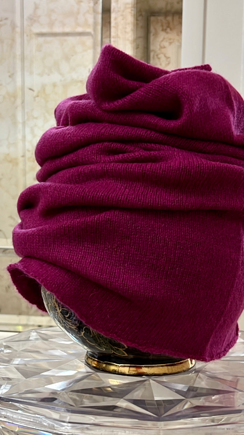 SCALDACOLLO NUVOLA CICLAMINO  100% CASHMERE