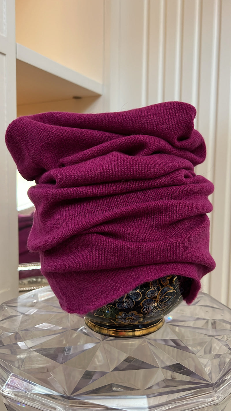 SCALDACOLLO NUVOLA CICLAMINO  100% CASHMERE