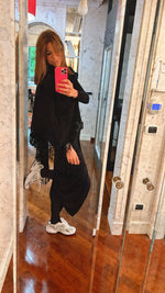 MAXI TRIANGOLI 100% CASHMERE CON FRANGE