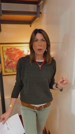 IL BOLERO VERDE MUSCHIO | 100% CASHMERE