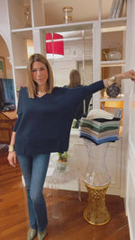 OVETTO BLU | 100% CASHMERE