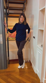 GIROCOLLO BLU CON PROFILO LUREX