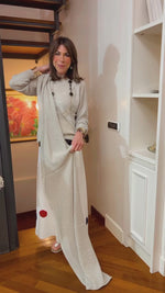 STOLA CASHMERE CORDA & PUNTO LUCE ARGENTO