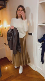 LA GONNA LONGUETTE DI VELLUTO ❤ "BEIGE"  Pre-ordine spedizione dal 10 novembre