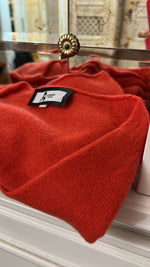 IL CASHMIRINO DA BORSETTA SCOLLO V ARANCIONE | 100% CASHMERE