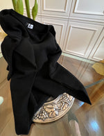 IL CASHMIRINO DA BORSETTA SCOLLO V NERO | 100% CASHMERE