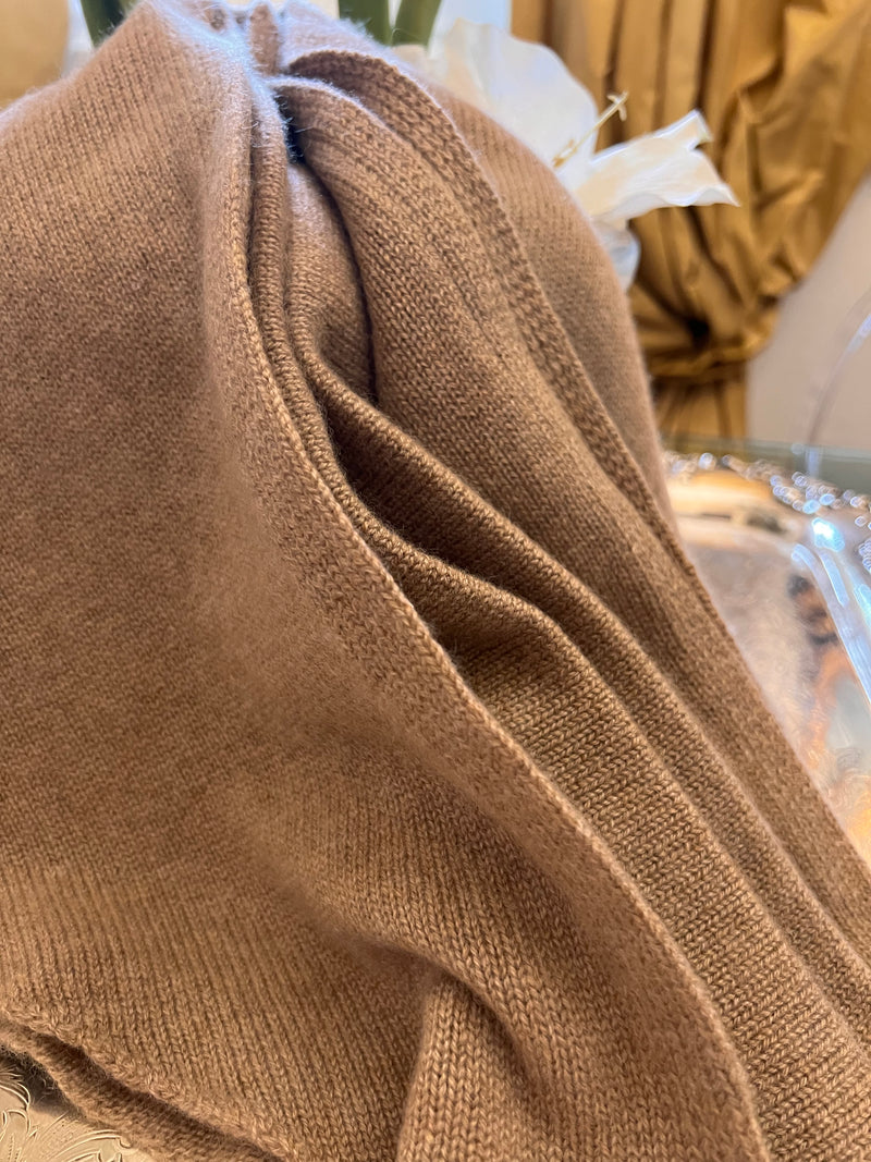 MAXI TRIANGOLO CAMMELLO | 100% CASHMERE